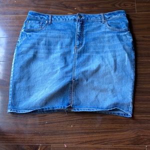 Jean shirt with slit in front